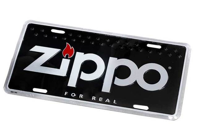 Zippo ジッポー 絶版 FOR REAL ライセンスプレート ブラック 歪みあり 02G-1553 メール便可