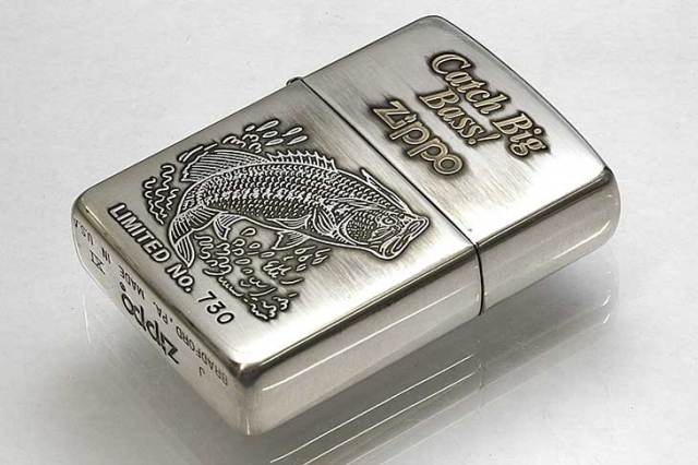 Zippo ジッポー 絶版・1995年製造 Catch Big Bass ウッディー灰皿付き ZCF-B No.730