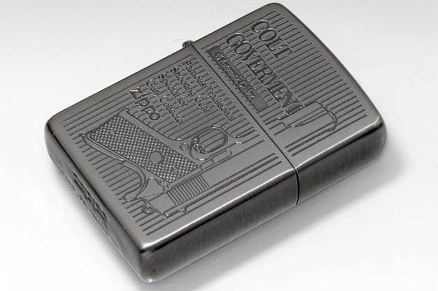 Zippo ジッポー 絶版・1994年製造 HAND SHOT ZIPPO COLT GOVERMENI