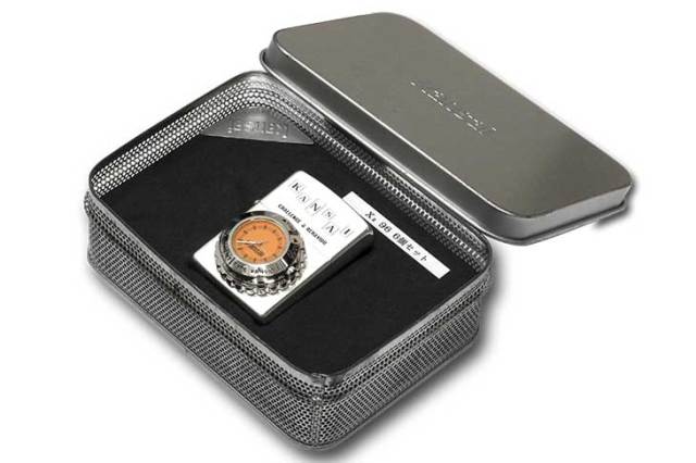 Zippo ジッポー 絶版・1997年製造 KANSAI 山本寛斎 時計付き CHALLENGE 