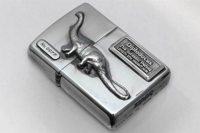 Zippo ジッポー 絶版・1993年製造 Dinasaurs series Limited Edition ディプロドクス No.0077