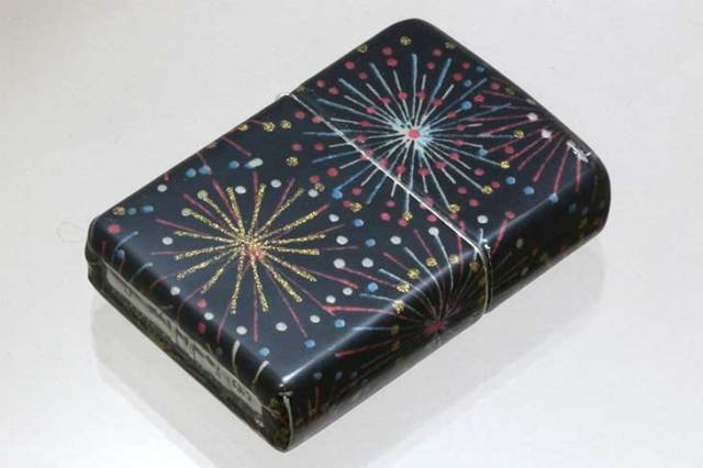 Zippo ジッポー 絶版・2003年製造 和紙巻きエポ研ぎ出し 花火