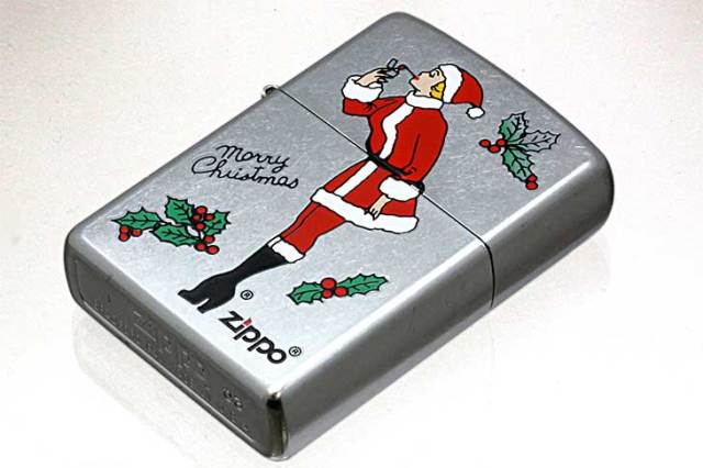 Zippo ジッポー 絶版・2003年製造 Xmas WINDY SANTA No.207 Street Chrome メール便可