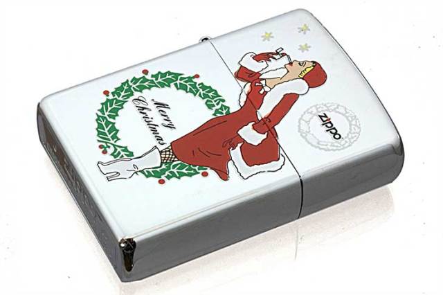Zippo ジッポー 絶版・2004年製造 Xmas WINDY SANTA レッド メール便可