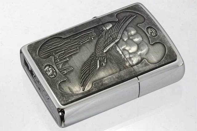 Zippo ジッポー 絶版・1995年製造 イーグル エンブレム貼り SV メール便可