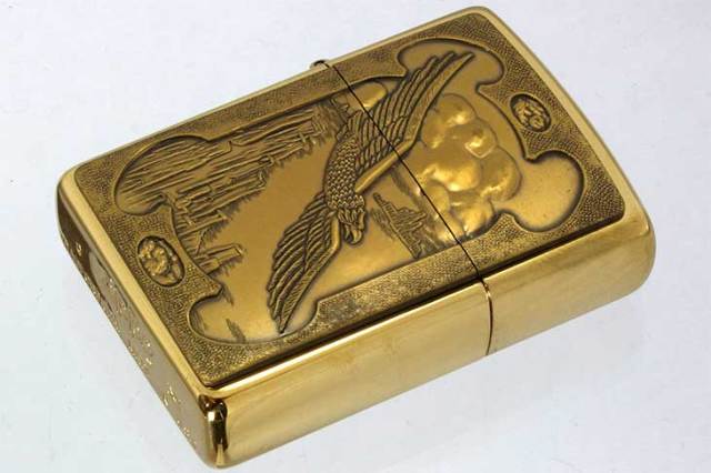 Zippo ジッポー 絶版・1995年製造 イーグル エンブレム貼り BS メール便可