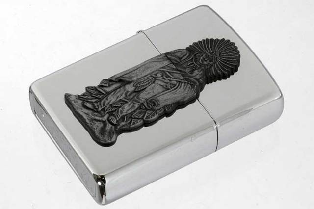 Zippo ジッポー 絶版・1995年製造  Barrett Smythe Cigar Indian BAREFOOT  SV メール便可