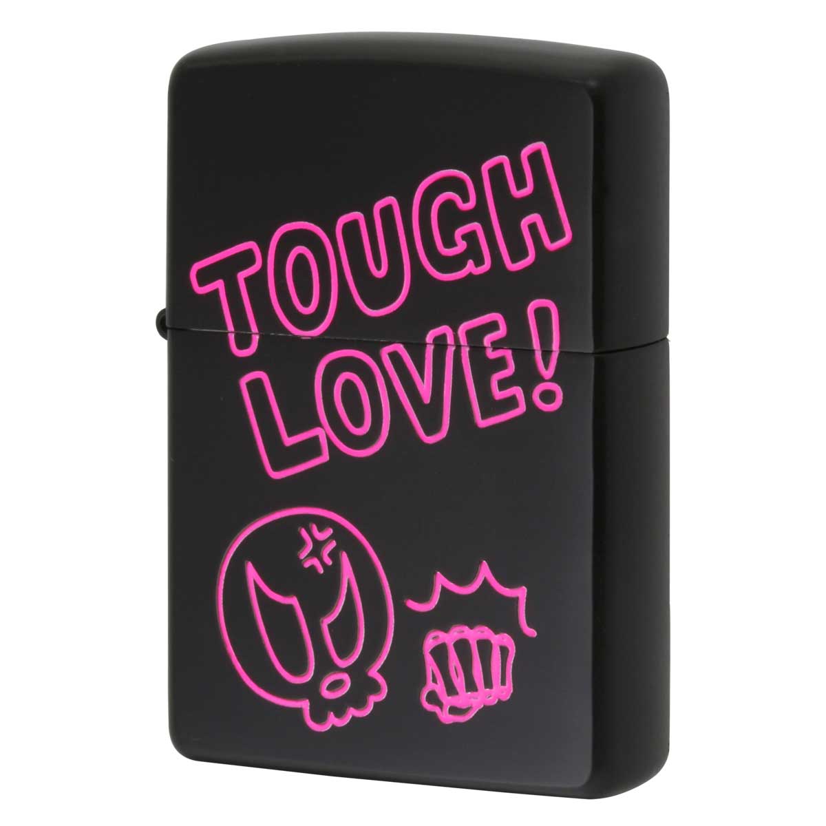Zippo ジッポー スカル 骸骨 ブラックマット 愛の鞭 FUNNY SKULL TOUGH LOVE 2BK-TOUGH メール便可