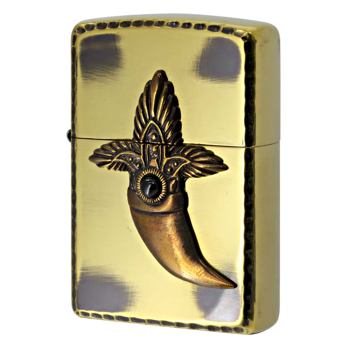 Zippo ジッポー インディアンジュエリー エンブレム ブラスいぶし INDIAN EMBLEM 2BIMO-FANG メール便可