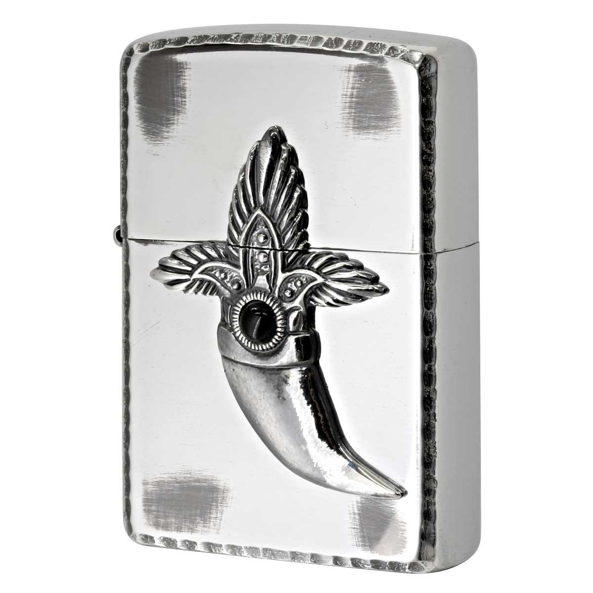 Zippo ジッポー インディアンジュエリー エンブレム シルバーいぶし INDIAN EMBLEM 2SIMO-FANG メール便可
