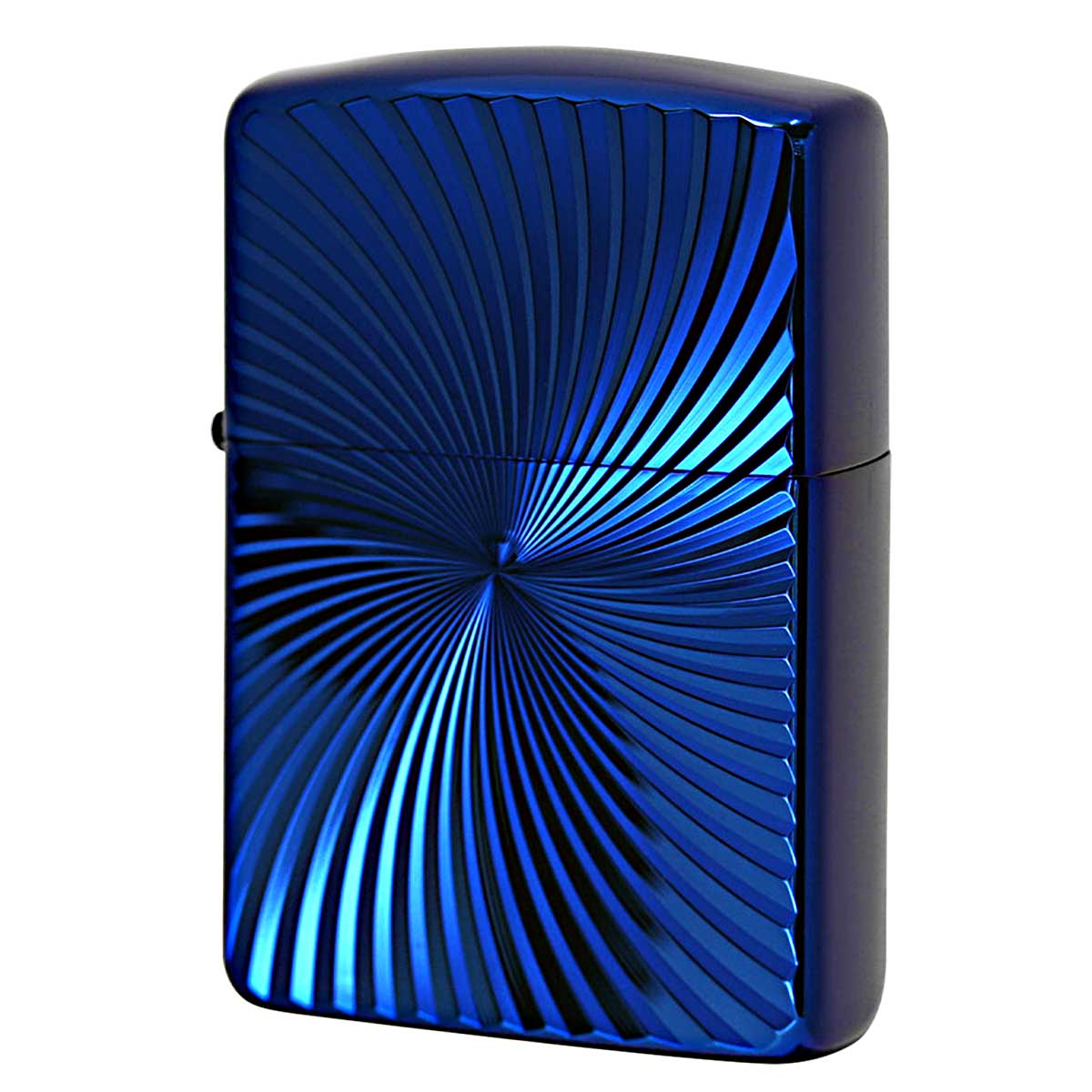 Zippo ジッポー アーマー 彫刻 WAVE ウェーブ 模様 両面加工 チタニュームコーティング ブルー ARMOR TITANIUM COATING 62TIBL-WAVE メール便可