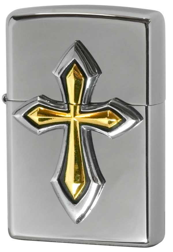 Zippo ジッポー Combination Metal コンビネーションメタル 25M-SCROSS メール便可