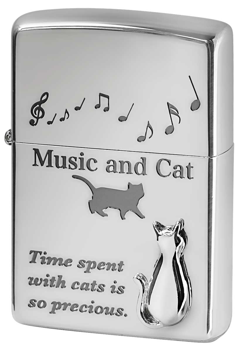 Zippo ジッポー CAT Series キャットシリーズ Music and Cats 音楽と猫 2SIM-MUSICCAT メール便可