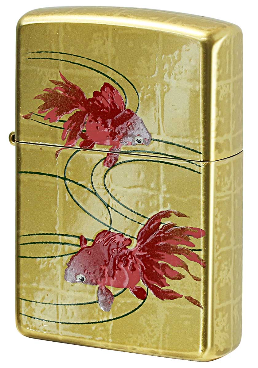 Zippo ジッポー 蒔絵シリーズ 金魚 ゴールド 2LAG-GOLDFISH