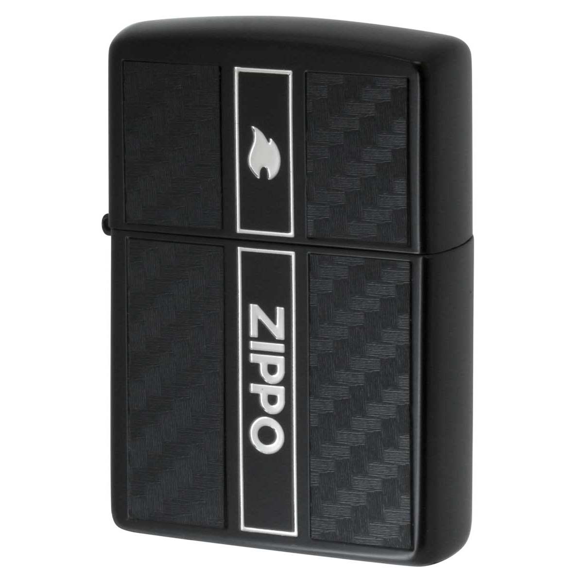 Zippo ジッポー カーボン 炎 アイコンフレーム ジッポ ロゴ ブラック CARBON SERIES Ver.2 2BK-BKCAEBONZ