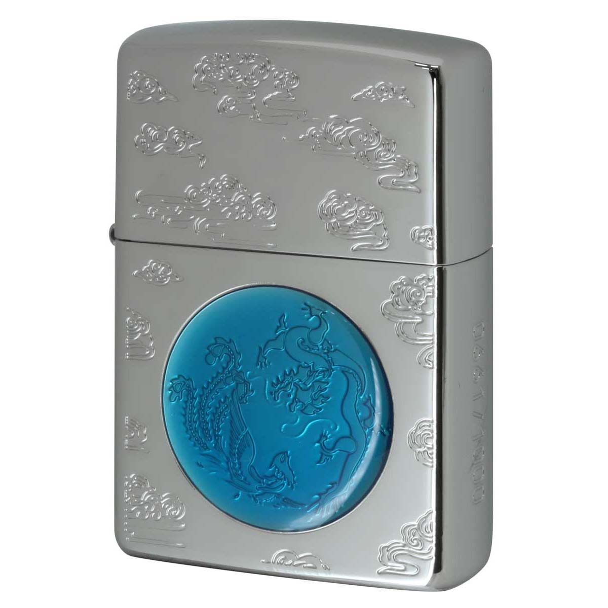 Zippo ジッポー 限定1,000個 アジア限定 旧正月 龍 ドラゴン 干支モデル THE YEAR OF DRAGON COLLECTIBLE MODEL 銀メッキ ブルーエポ CZA-3-27B
