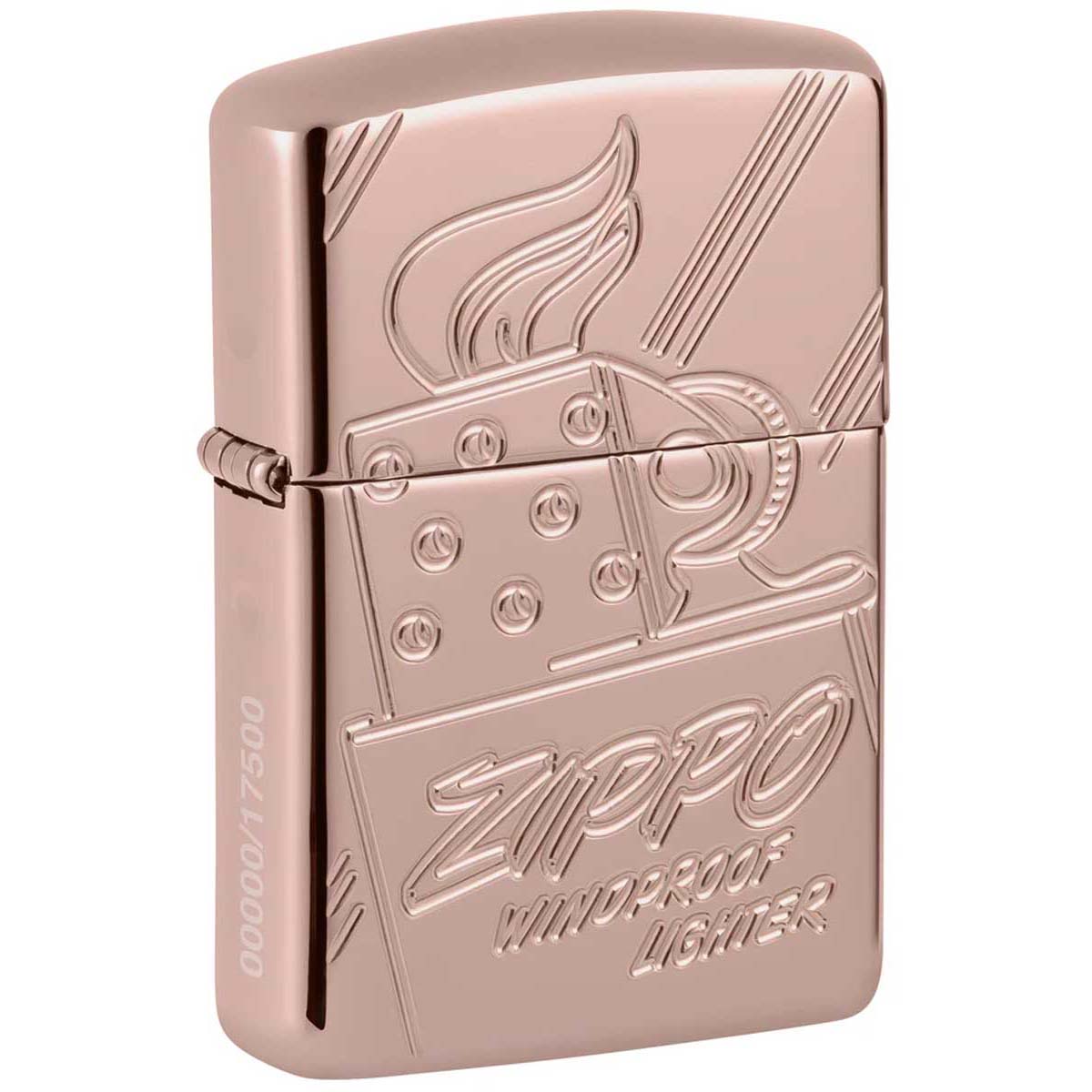 Zippo ジッポー 世界限定17,500個 アーマー ジッポ ロゴ コレクティブ ローズゴールド ARMOR Script Logo Collectible Rose Gold シリアル番号 48768