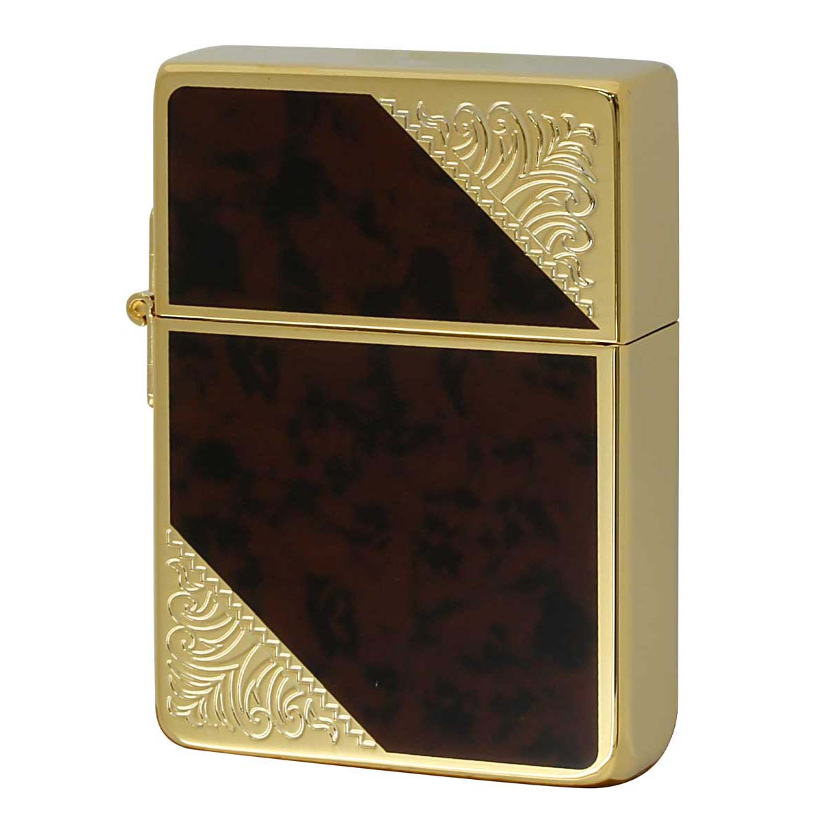 Zippo ジッポー 1935レプリカ 大理石調 ベネチアンデザイン ブラウンマーブル アラベスク 唐草 金メッキ VENETIAN DESIGN 1935GW-BW