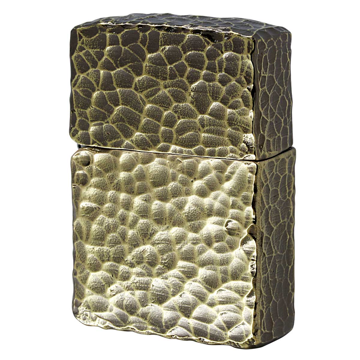 Zippo ジッポー ハンマートーン 槌目 フルメタルジャケット 真鍮メッキ いぶし仕上げ 2FMJ-BI