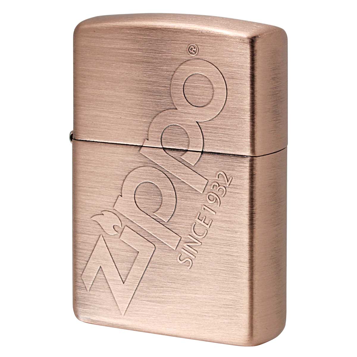 Zippo ジッポー ジッポ ロゴ ZIPPO LOGO 銅メッキ 古美仕上げ 206-Z メール便可