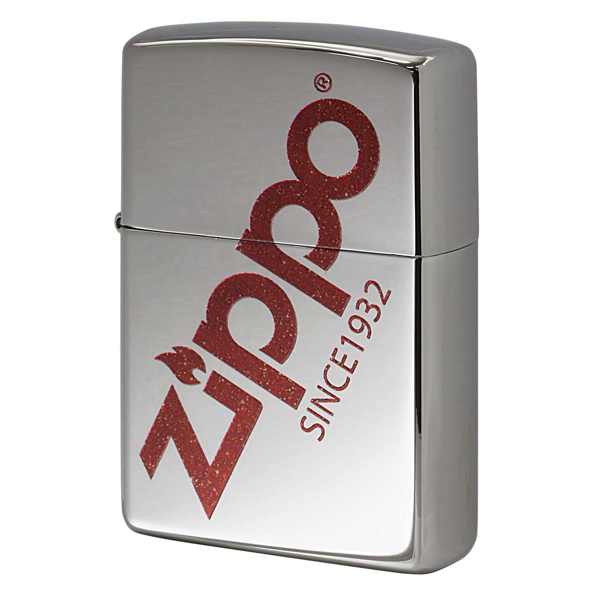 Zippo ジッポー ジッポ ロゴ ZIPPO LOGO クロムメッキ 古美仕上げ レッド 25C-LOGORED