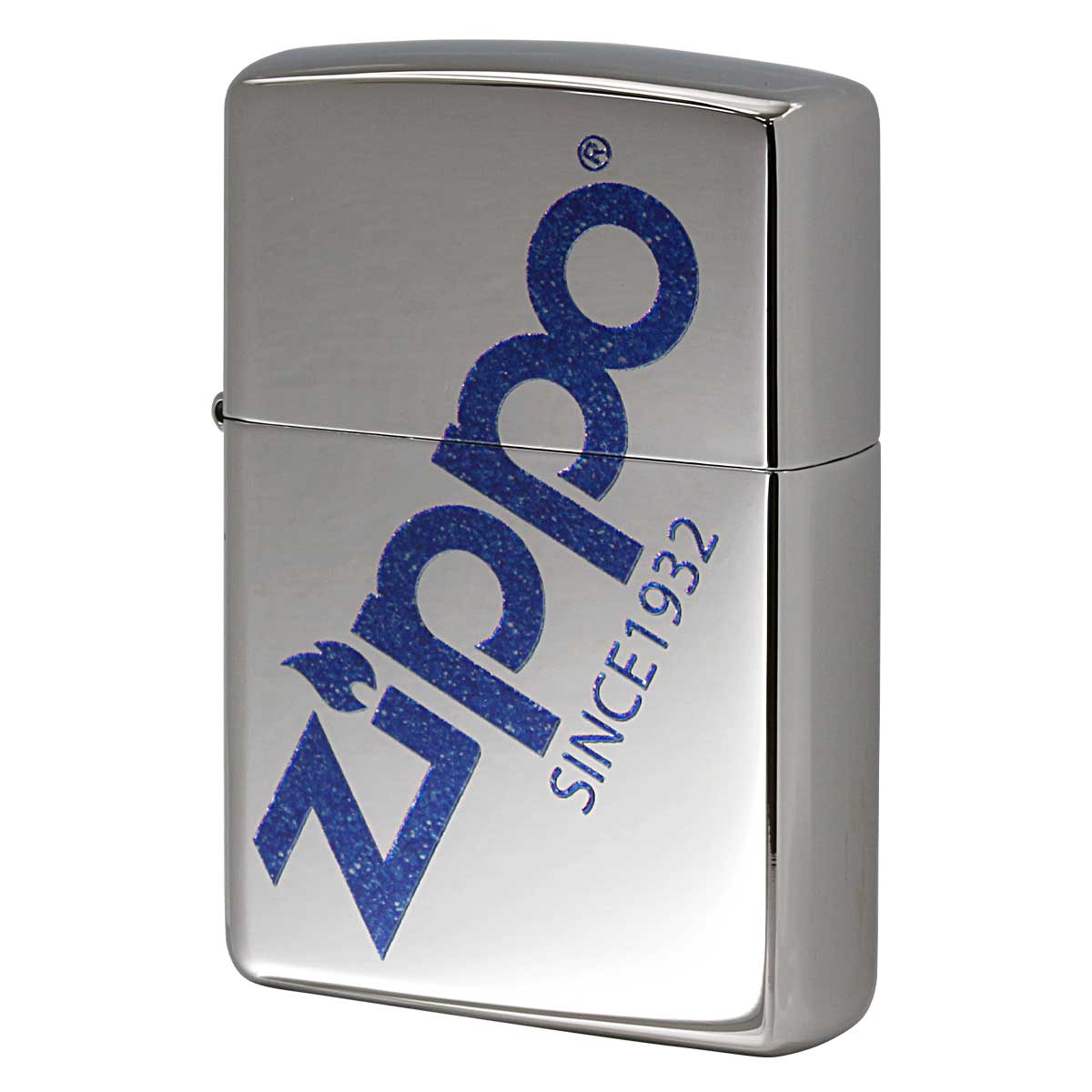 Zippo ジッポー ジッポ ロゴ ZIPPO LOGO クロムメッキ 古美仕上げ ブルー 25C-LOGOBL