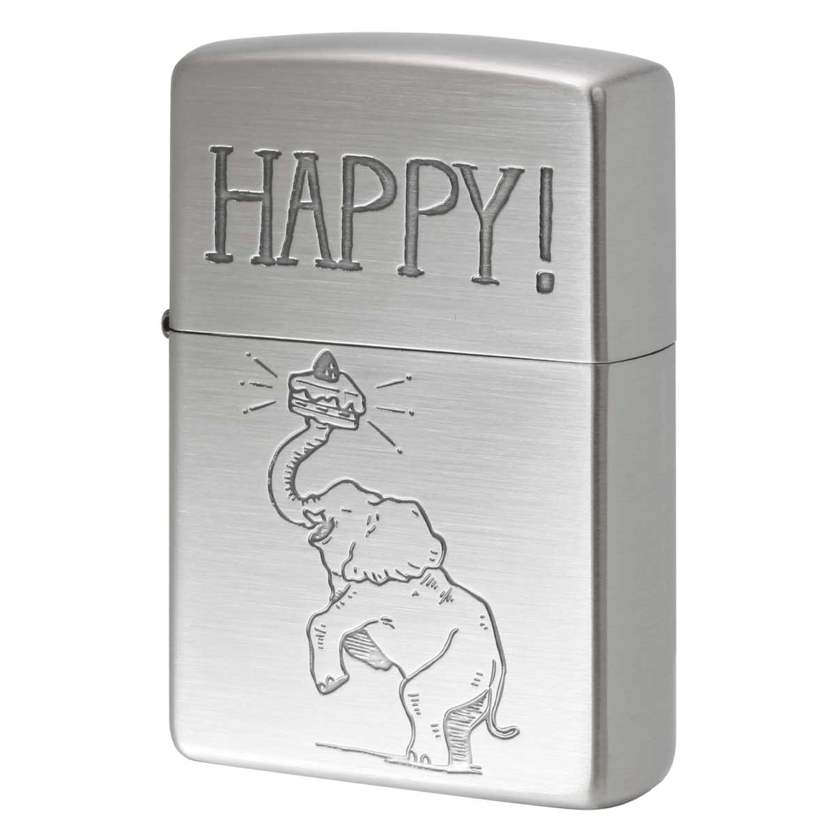 Zippo ジッポー NAGOMI animal HAPPY 象 メッセージ 202-HAPPY メール便可