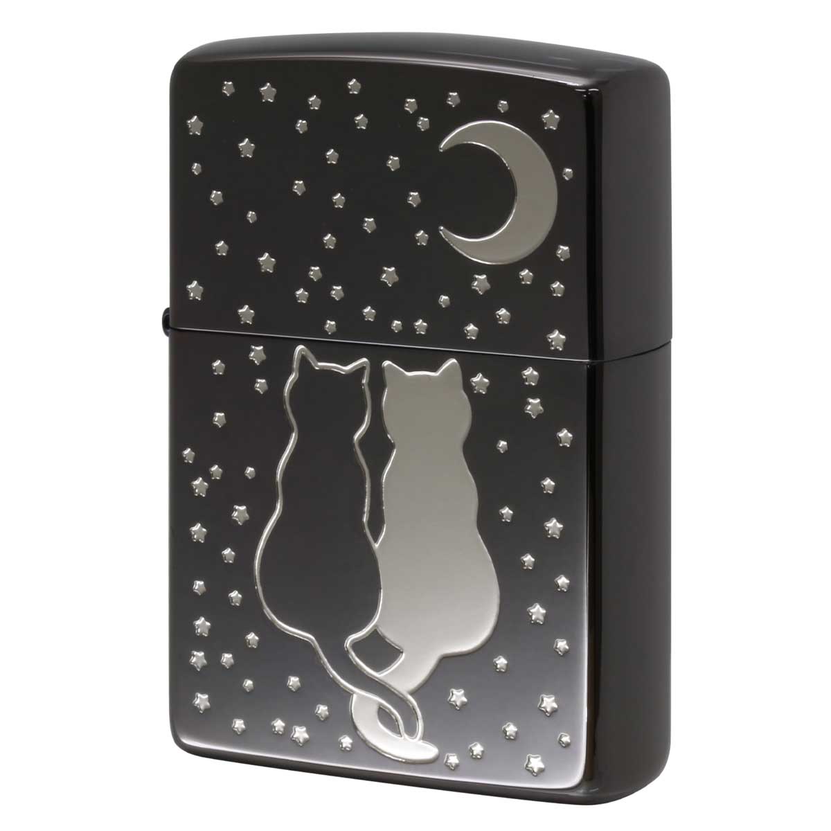 Zippo ジッポー ネコ 猫 月夜 Cat Moon シルエット ブラック 2BKS-TCATS メール便可