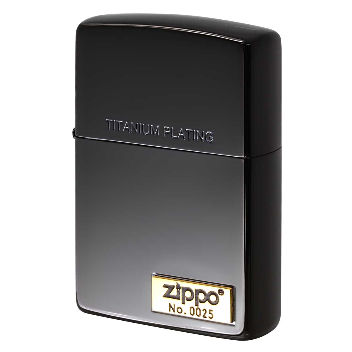 Zippo ジッポー ブラックチタン ジッポ ロゴ メタル TITANIUM＆ONE POINT METAL 2TIBKM-LOGO