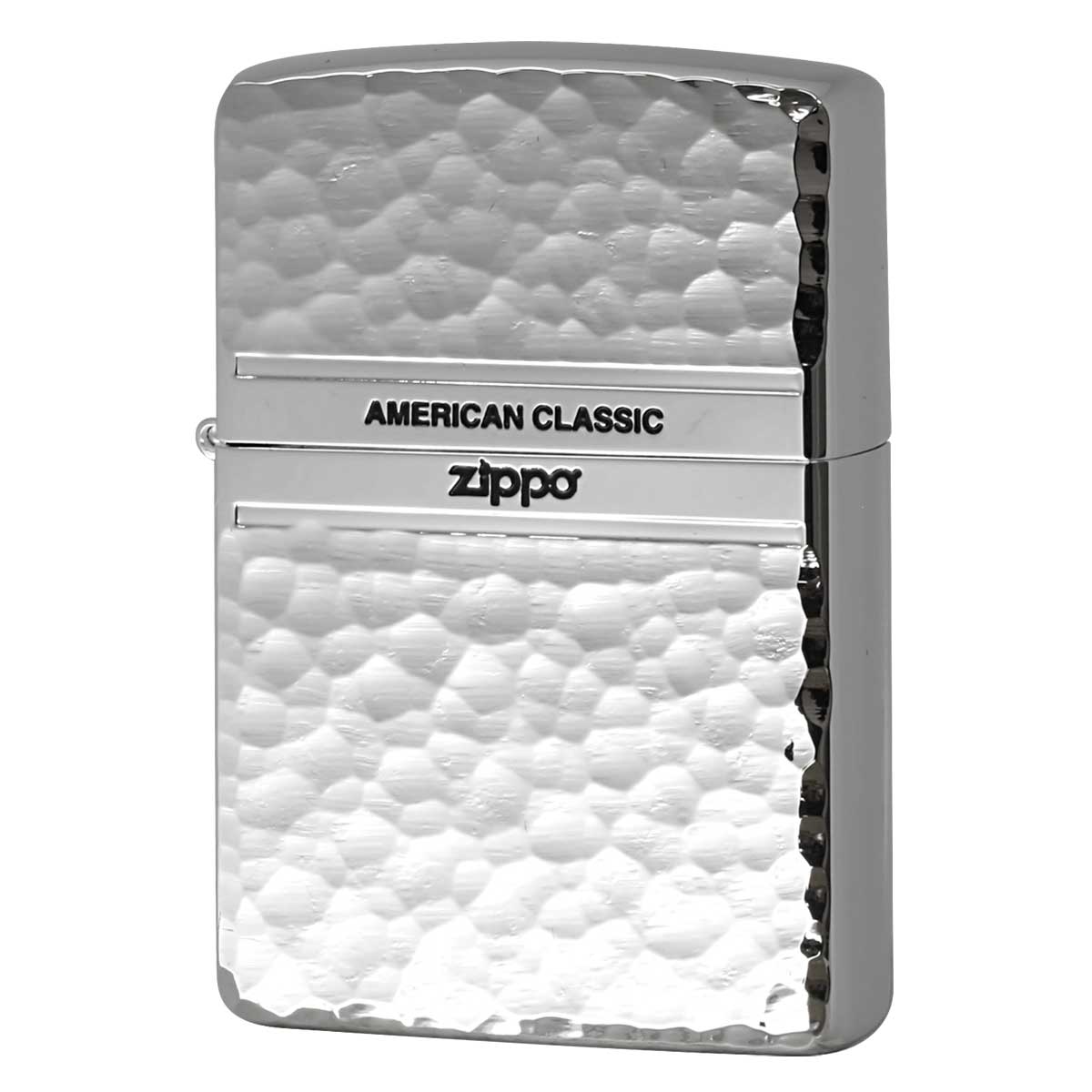 Zippo ジッポー ハンマートーン 槌目 ジッポ ロゴ 銀メッキ HAMMER TONE ZIPPO LOGO 2S-ZHAMMER