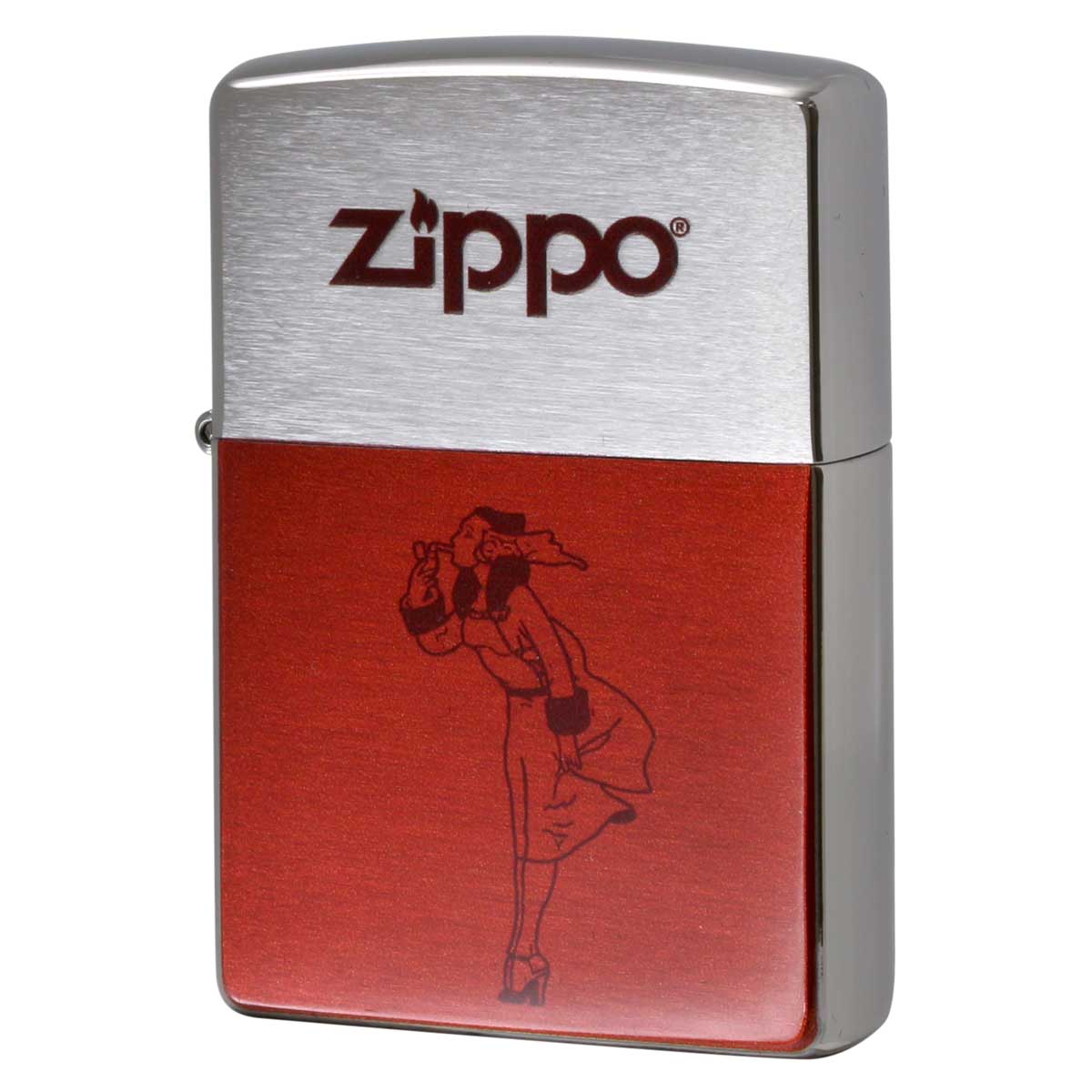 Zippo ジッポー WINDY ZIPPO LOGO ウインディ ジッポ ロゴ レッド 200-ZWINDYRED メール便可