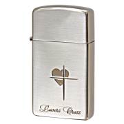 Zippo ジッポー ラバーズ クロス スリム ハート 銀サテーナ＆ピンクゴールド Lovers Cross 63040398