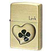 Zippo ジッポー 四つ葉 クローバー 本物 ラッキーLuck 幸運 真鍮古美 エポ盛り 63260298