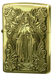 Zippo ジッポー アラベスク マリア ディープエッチング 両面加工 真鍮いぶし 63200598