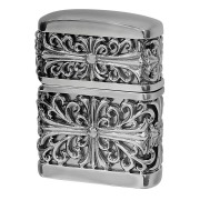 Zippo ジッポー クロス 十字架 メタル ジャケット 銀メッキイブシ Metal Jacket CROSS 2SIMJ-CRO20