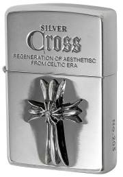 Zippo ジッポー クロス 十字架 メタル 純銀メタル いぶし仕上げ Cross Metal CRS-J メール便可
