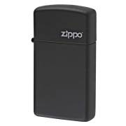 Zippo ジッポー スリム ブラック マット ジッポ ロゴ SLIM Black Matte Zippo Logo 1618ZL メール便可