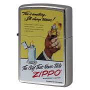 Zippo ジッポー オールドポスター風 The Gift That Never Fails ZIPPO アメリカ加工 Processing in USA Z207-119570 メール便可