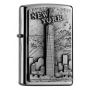 ヨーロッパ直輸入Zippo ジッポー ニューヨーク 街並み New York Emblem エンブレム貼り 2004740