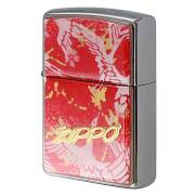 Zippo ジッポー 友禅和紙 伝統 和柄 ジッポ ロゴ 鶴 赤 1201S911 メール便可