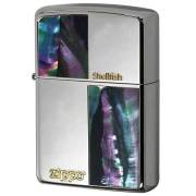 Zippo ジッポー Shellish Desgin ZIPPO LOGO 貝貼り 幾何学模様 ジッポロゴ N＃9 メール便可