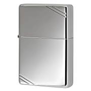 Zippo ジッポー 1937レプリカ 無地 シルバー 鏡面 フラットトップ ビンテージ ダイヤゴナルライン ハイポリッシュクローム High Polish Chrome Vintage No.260 メール便可