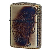 Zippo ジッポー アーマー 鯉 タイガー 虎 唐草 アラベスク ARMOR 5面デザイン ブラスいぶし ゴールドタンク 虎