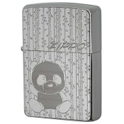 Zippo ジッポー パンダ シルバー ＃200 メタルプレート 両面加工 ニッケルメッキ 2MP-パンダ メール便可