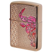 Zippo ジッポー アーマー ブル 牛 シェル 貝 インレイ 象嵌 ローズピンク ARMOR BULL 雄牛 Rose Pink RP RD
