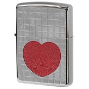 Zippo ジッポー ハート 薔薇 チタニュームコーティング シルバー TITANIUM COATING Heart Rose Silver TC-S メール便可