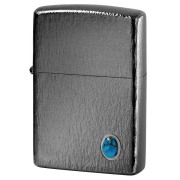 Zippo ジッポー ターコイズ 天然石 ハンマートーン チタニュームコーティング グレー TITANIUM COATING Hammer Tone Turquoise Black Gray HT-B メール便可