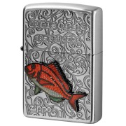 Zippo ジッポー 真鯛 ヴィンテージ 七宝メタル 海水魚 Vintage Cloisonne fish metal Salt Water Fish AN-マダイ