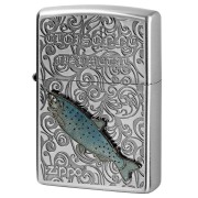 Zippo ジッポー コーホーサーモン ヴィンテージ 七宝メタル 淡水魚 Vintage Cloisonne fish metal Fresh Water Fish AN-コーホーサーモン