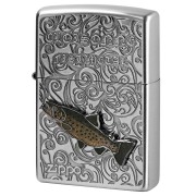 Zippo ジッポー ブラウントラウト ヴィンテージ 七宝メタル 淡水魚 Vintage Cloisonne fish metal Fresh Water Fish AN-ブラウントラウト
